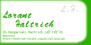 lorant haltrich business card